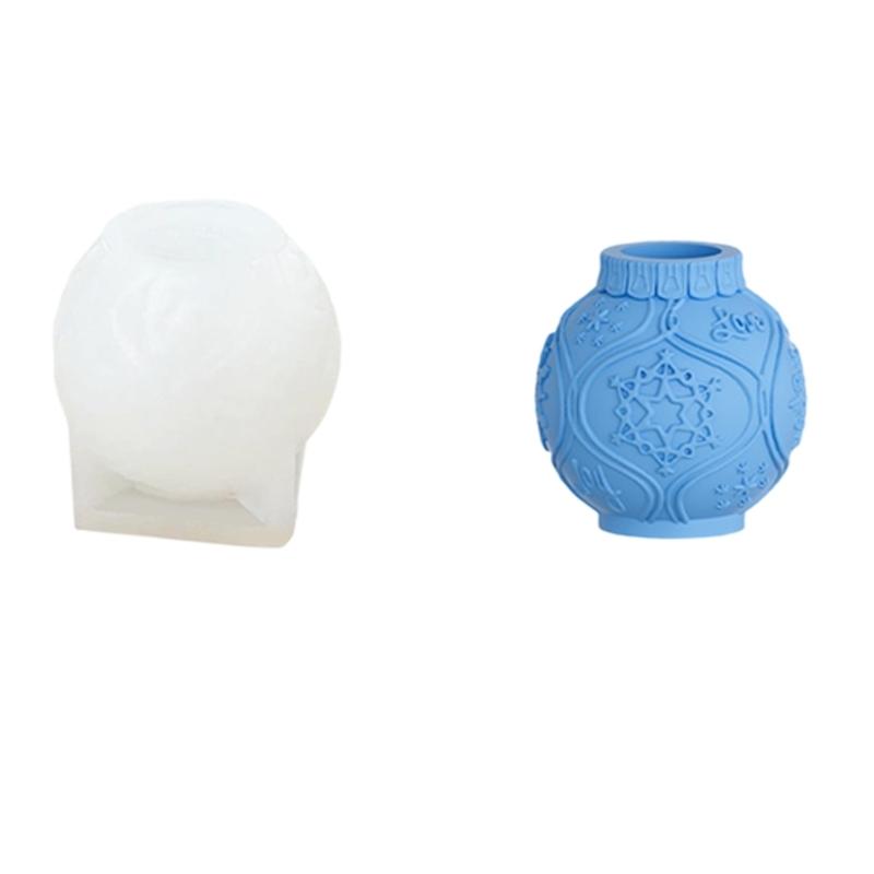 Lantern Resins Molds with Rounded Globe Molds and Integrated Silicone Construction for Decorative Casting Projects