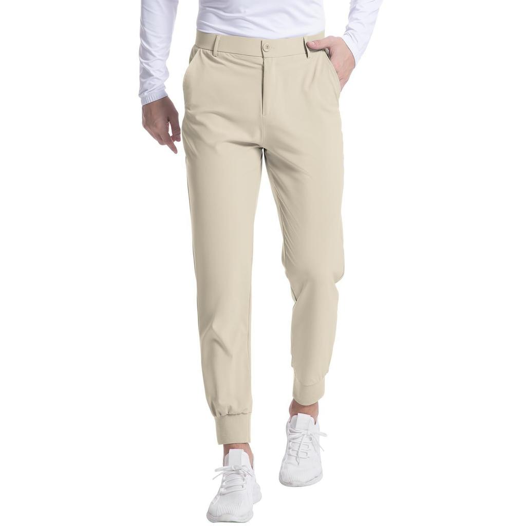 Men Jogger Pants Slim Fit Tapered Ankle Stretch Waistband Casual Trousers with Pockets for Everyday Wear
