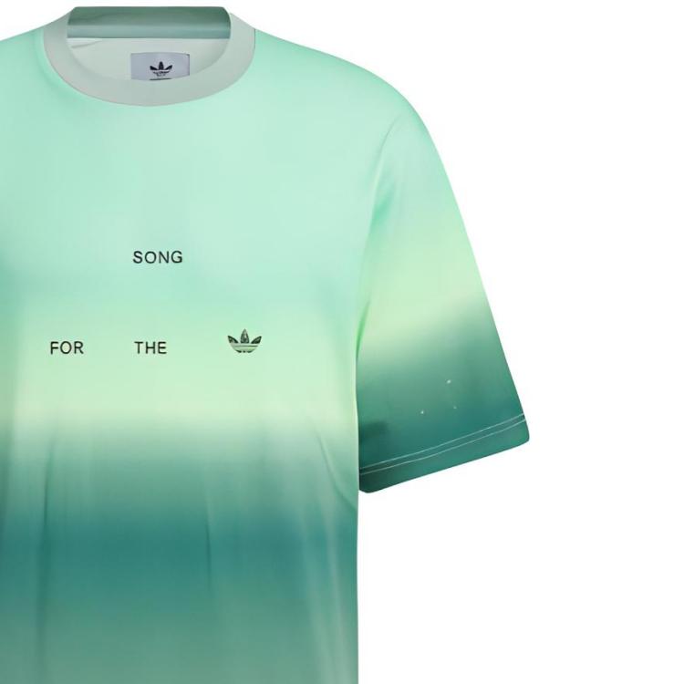adidas Originals Unisex Gradient Print Oversized Short Sleeve T-Shirt Teal Gradient Unisex IS7446