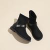 British style matte suede thin boots 2025 autumn and winter new belt buckle flat thick heel retro Martin boots short boots