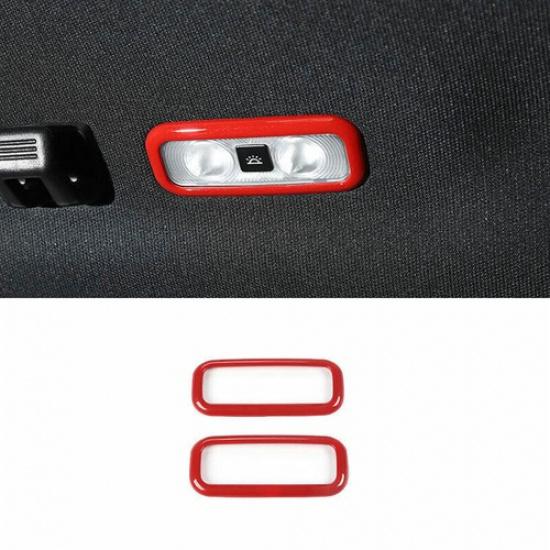 Car Rear Reading Lamp Switch Cover Trim 1PCS For Ford F-150 2015- Bright Red