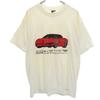 90s CORVETTE Print Short Sleeve Single Stitch T-shirt Beige Old Vintage Men's Used