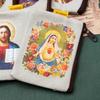 Bolsa para Rosario Católico de 9x7cm, Monedero Porta Rosario, Bolsa para Cuentas con Cremallera para Almacenamiento de Oración