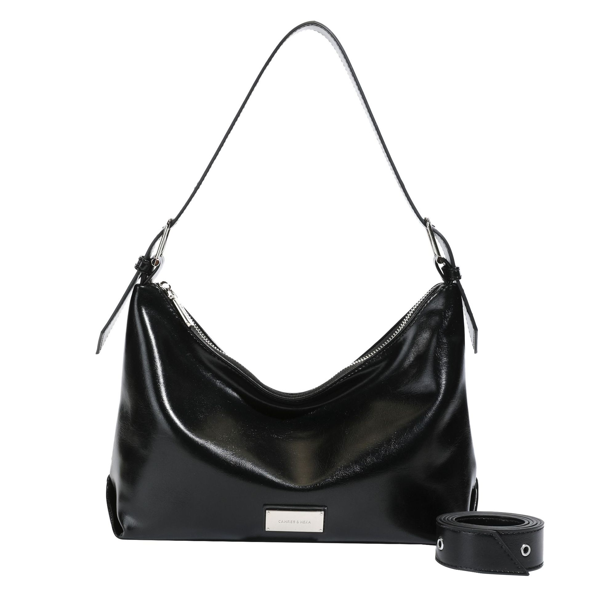 

New large-capacity shoulder bag fashion underarm bag street trend portable shoulder messenger bag women s bag чорний