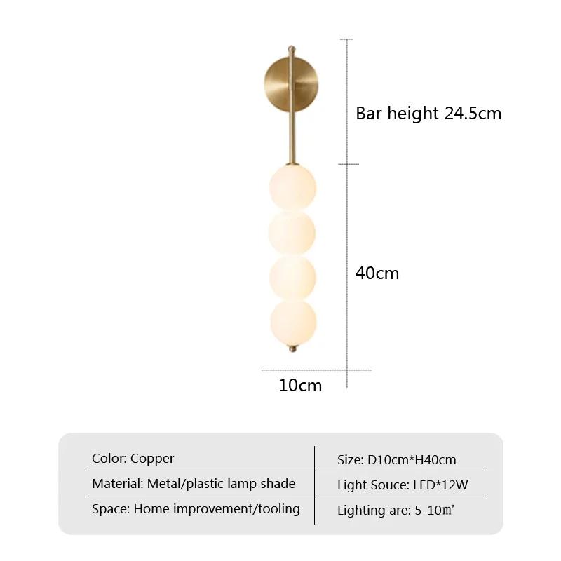 Modern LED Wall Sconce Milk White Globe Warm Light For Living Room Sofa Backlight Bedside Bedroom Corridor Interior Decor Light