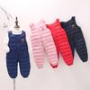 Unisex Baby Kinder Verdickte Fleecegefütterte Latzhose Winter Warm Lange Hosen