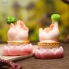 Buddha Hand Figurine Set,Cute Ceramic Hand Statue with Gourd/Bell,Zen Home Decor Ornament for Car,Desk,Altar