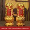 Smokeless Crystal Candle for Buddha Offerings, Housewarming, or New Year Celebrations - Windproof Red Butter Lamp