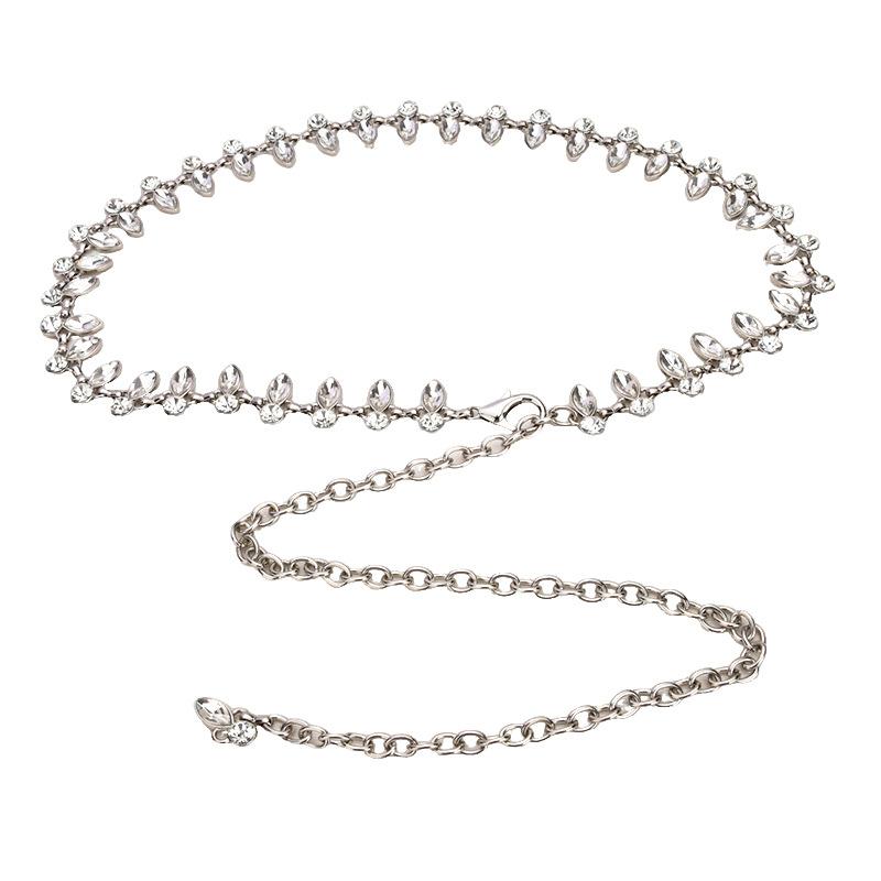 

Женская юбка и брюки высокого класса в стиле ретро, модные и универсальные, нишевая поясная цепочка с бриллиантами для женщин