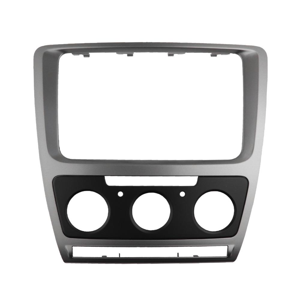 Double Din for SKODA Octavia 2008-2013 Manual AC Audio Fascia Stereo Radio GPS DVD Panel Dash Mount Installation Trim Kit Frame