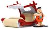 Jada Toys Os Flintstones Filintmobile com Fred Flintstone Carro Diecast Flintstone 132