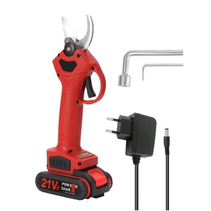 

Бесщеточный электрический секатор, садовый инструмент, аккумуляторный секатор, аккумуляторные электрические садовые ножницы, фруктовое дерево для 88VF 21V, аккумулятор красный