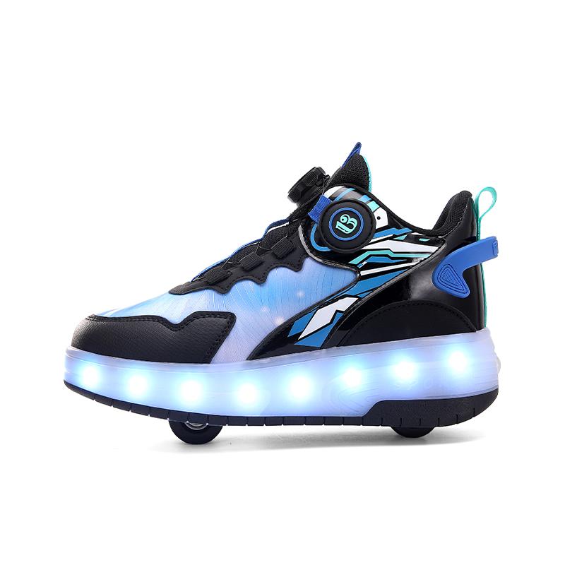 USB LED Light Sneakers for Kids Children Roller Skates Wheels Shoes Glowing Sport Shoes