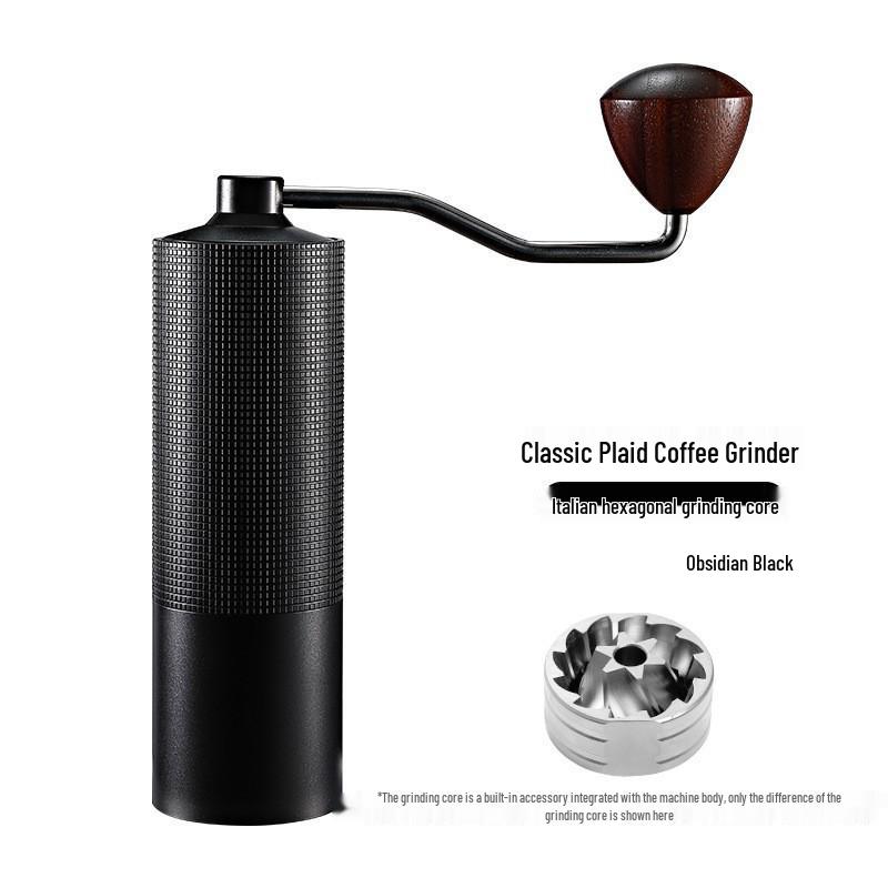 Manual Hand-Crank Coffee Grinder with CNC Steel Burr for Italian Brewing