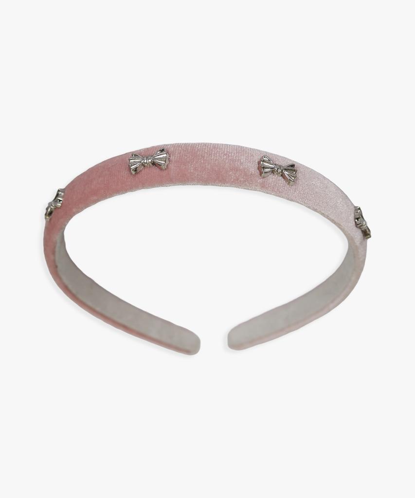 Pink Pineapple Clara Velvet Hairband_Pink