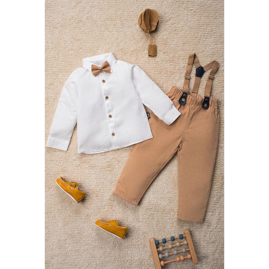 1-5 Years 4 Piece Bowtie And Slopephone Suit Baby Set