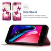Cute Painted Leather Flip Phone Case on For iPhone 16E 16 Pro Max Plus SE4 SE3 SE Wallet Stand Book Cover With Card Holder Strap