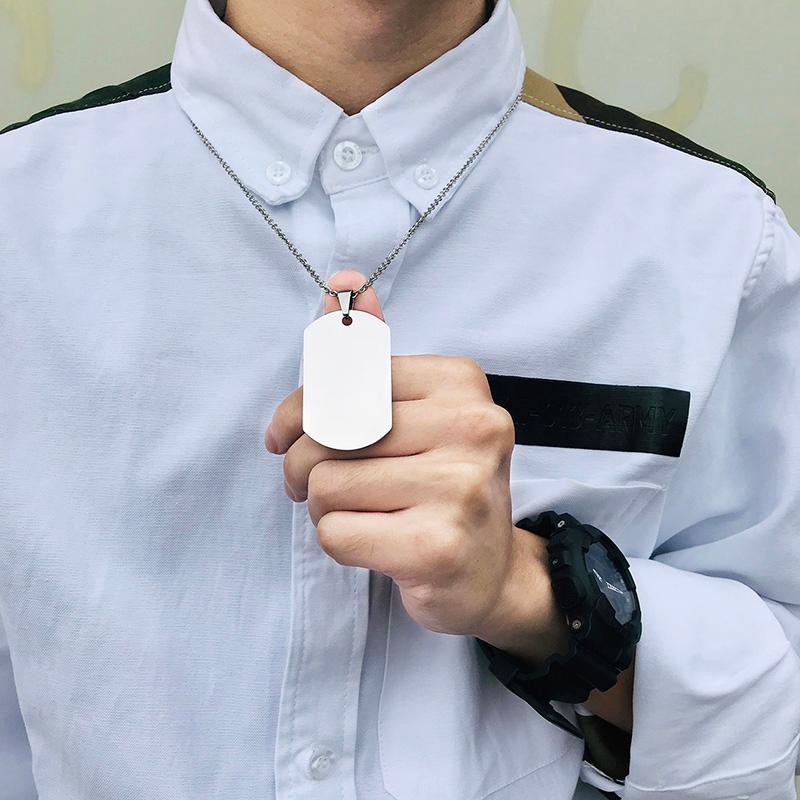 Xiaomi Vnox In the Darkest Hour When Demons Come Brothers Dog Tags for Men Stainless Steel Pendant BFF Necklaces Fraternal Gift