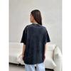 New Fashion T-shirt Fashion Fashion Casual Loose Washed-out Distressed Print Letters Cotton T-shirt Top