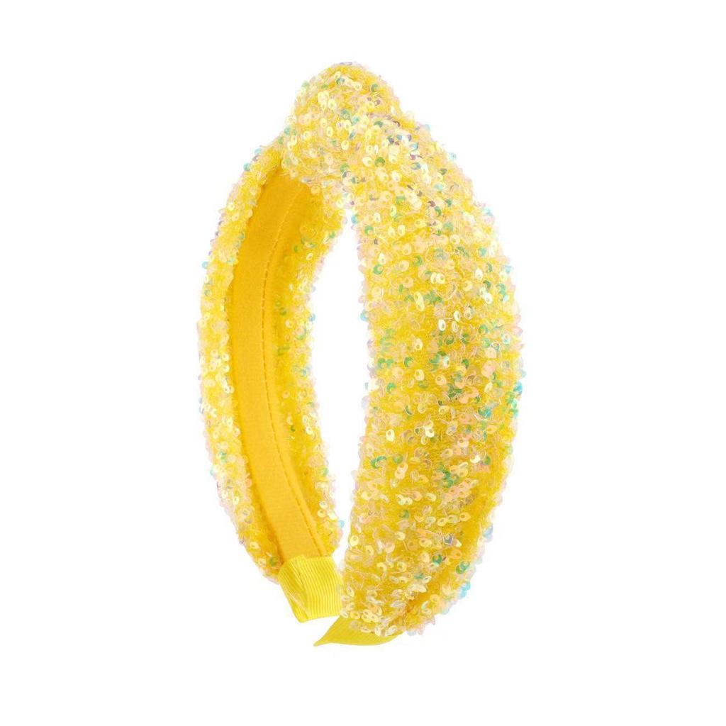 Versatile Women's Headband with Colorful Sequins, High-End Feel, Sweet Knot Design, and Children's Accessories