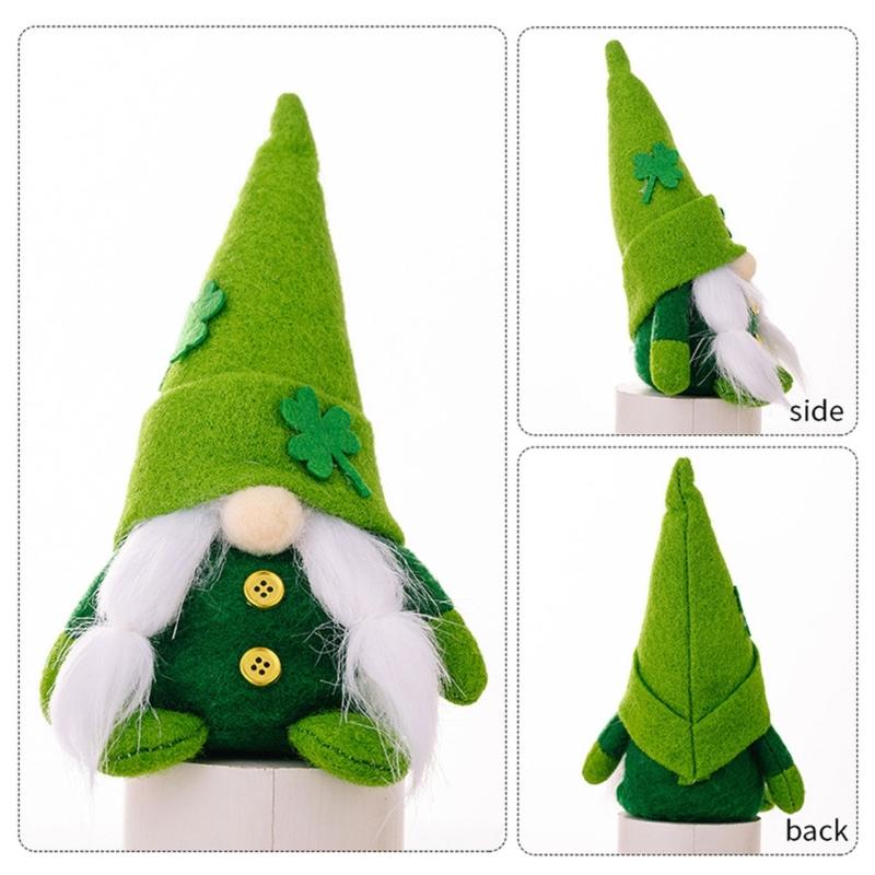 Patrick Day Gnome Decorations Handmade Gnome Ornament, Handmade Gnome Gift for Kid Adult Patrick Day Festival