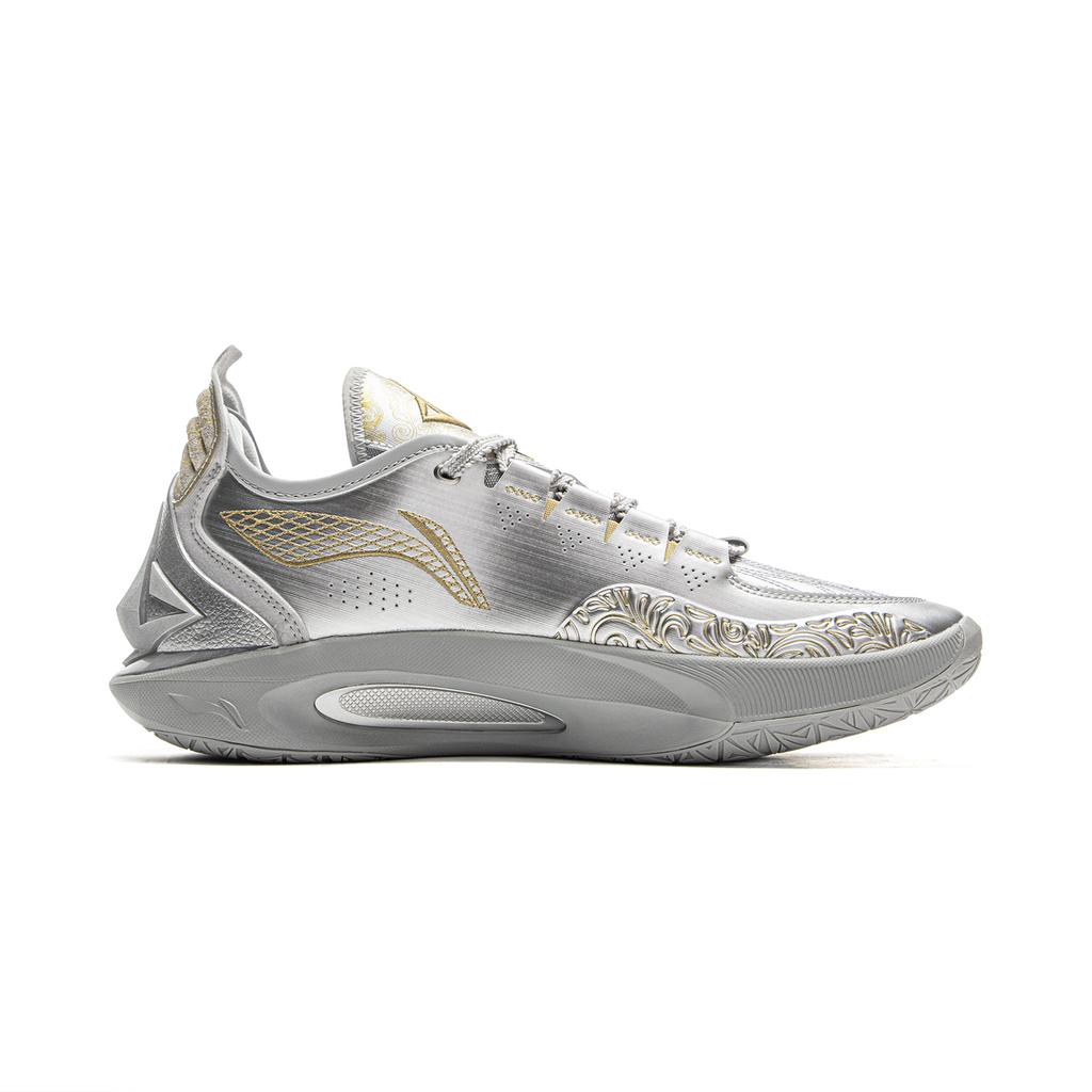 Li Ning JB3 Coverage Support Rebound Anti Rollover Low top Basketball Shoes Men's Silver ABAU107-7