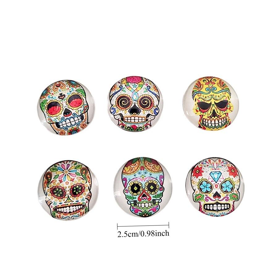 

6 шт. Персонализированные и забавные магниты на холодильник в виде черепа. Милые креативные магниты на холодильник для записок. Декоративные