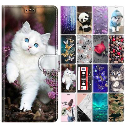 A32 4g Phone Case For Funda Samsung Galaxy A32 A52 A72 A12 A42 A02 M12 M02 5g Case Cute Panda Cat Wallet Flip Cover Capa Women