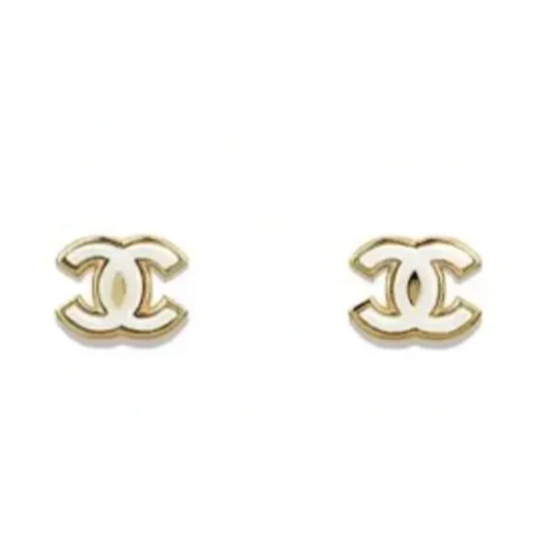

Chanel Класичні сережки з логотипом Double C Білі Мінімалістичні Металеві Сережки Жіночі Сережки Золоті ABC281-B14742-NS719 Box+Padding Board,F,Gold