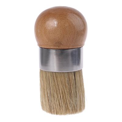 Round Chalk Paint Wax Brushes Wood Handle Natural Bristle Furniture DIY Tool for Painting, Waxing, DIY, Home Decor