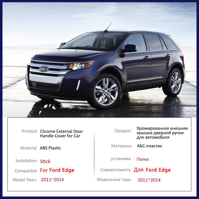 Κατάλληλο για Ford Edge 2011 2012 2013 2014 Χρωμιωμένα Έξυπνα Καλύμματα Χειρολαβών Πόρτας Αξεσουάρ Στυλ Εξωτερικού Αυτοκινήτου Προστατευτικά Αυτοκόλλητα Φιλμ