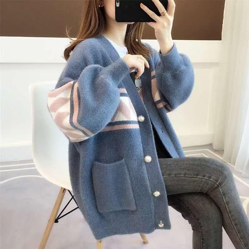 Women's Fashion Casual Fall Winter Long Sleeve V-Neck Sweaters