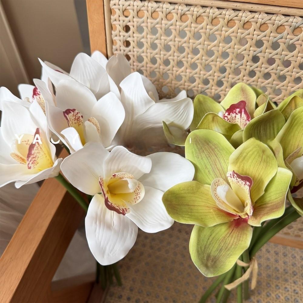 Magnolia Simulated Orchid Bouquet Real Touch Silk Fake Flower Wedding Decoration