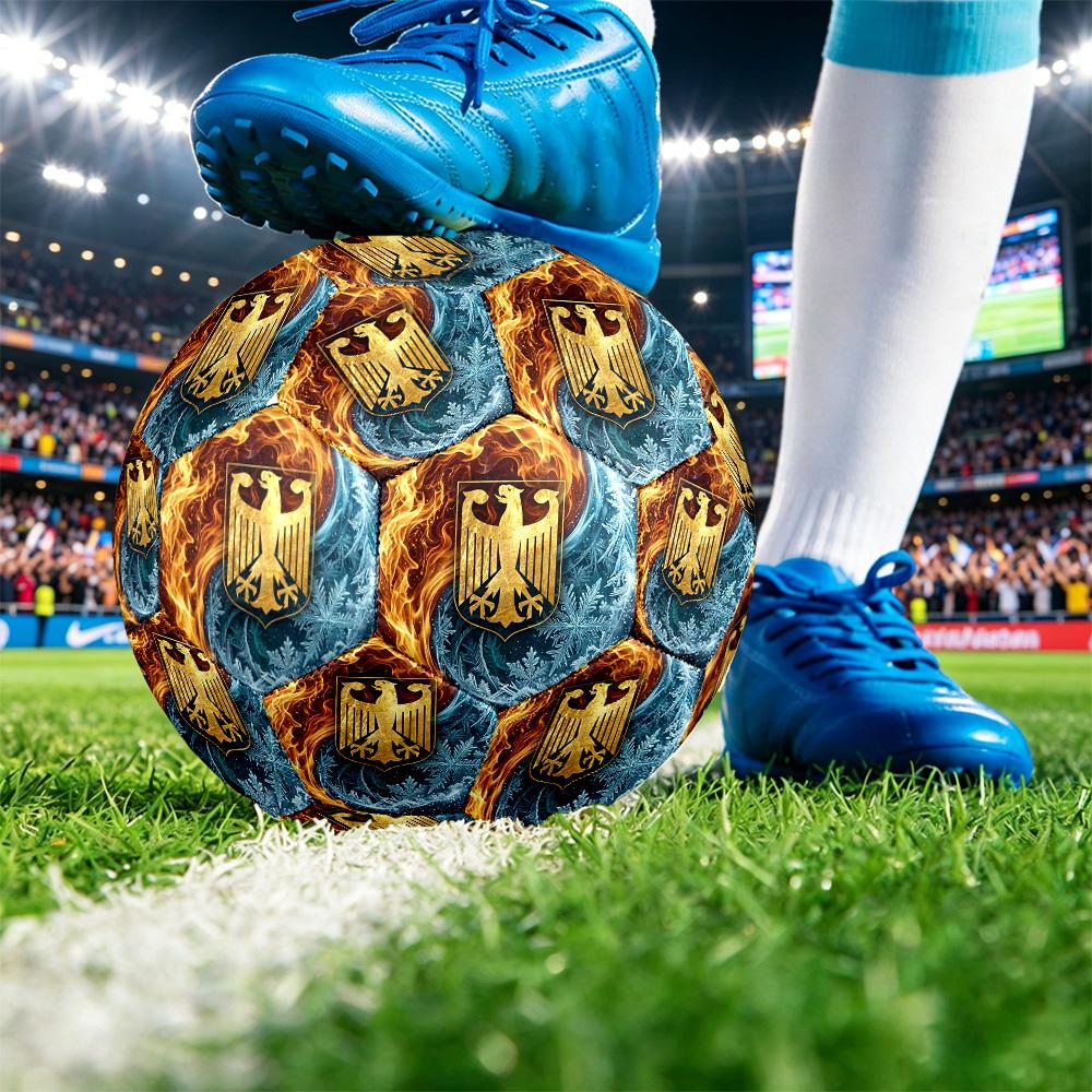 Germany Football Printed Size 5 Soccer Ball Wear Resistant Standard Adult Training Football Fan Gift for Indoor Outdoor Match Sports
