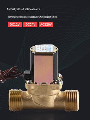 Válvula Solenoide de Cobre Aço Inoxidável 4.6 Pontos 12V/24V/220V - Válvula de Entrada/Saída de Água para Alta Temperatura