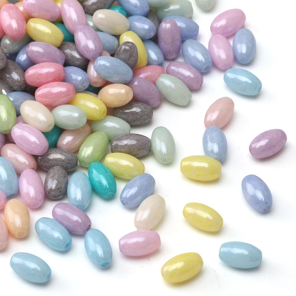 Domestic Glass Solid Color Cream Baked Paint Seed Beads for DIY 52 Pcs