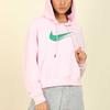 Nike Women's Casual Short Hoodie Sweatshirt in Pink