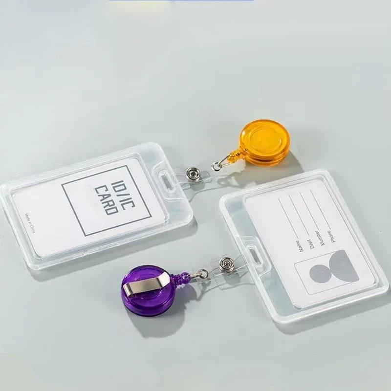 1pc Retractable Badge Holder Clips for Nurse ID Badge Reel with Belt Clip Doctor ID Card Chain Clips School Student Office