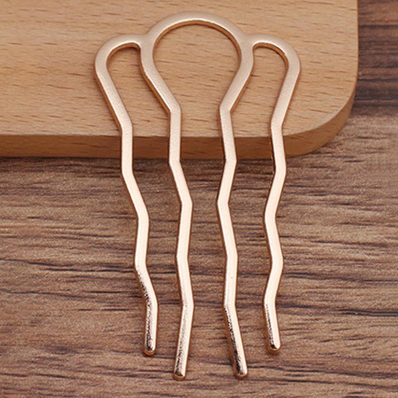 5 Stück DIY Legierung Haarkamm Haarnadel Haarstäbchen Nadeln Basis Braut Kopfschmuck für Frauen Hochzeit Haarschmuck Zubehör zur Herstellung