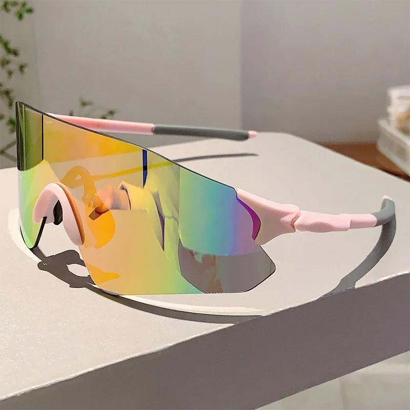 Fashion Monoblock Anti UV Men's Goggle Outdoor Brand Mirror Sports Sunglasses Women Oversize Decor Shades for Cycling