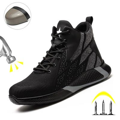 Indestructible Safety Shoes For Men Steel Toe Anti-Puncture Men'S Work Boots Lightweight Slip Resistant Steel Toe Boots