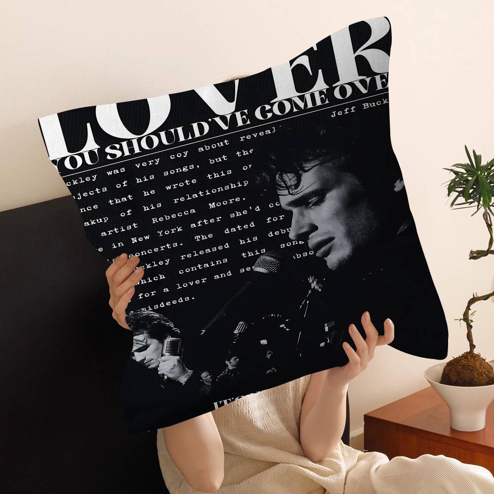 Jeff Buckley Singer Cushion Cover Pillowcase Upholstery Sofa Throw Pillow Home Decor Pillowcas