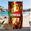 Portugal Fußball Print Strandtuch Schnelltrocknend Super Saugfähig Weiches Badetuch für Schwimmen Strand Reisen Fan Souvenir Geschenk