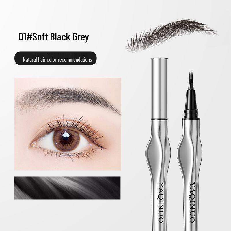 Douyin Xiaoyu Haitang Dual-Tip Eyebrow & Eyeliner Pencil—Waterproof, Sweatproof, Natural, Ultra-Fine, and Long-Lasting for Defined Brows