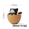 Eggshell Cute Cartoon Cat Mini Model Ornament For Landscape Prop Decoration