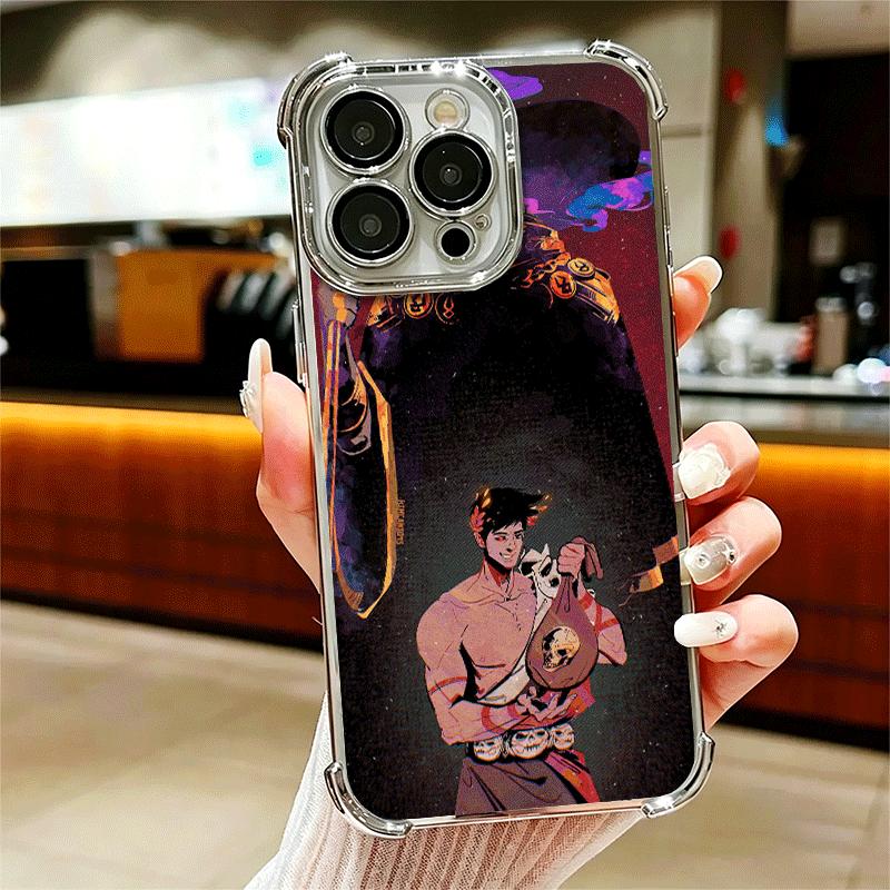 

H-Hades A-Action Soft Phone Case For iPhone 15 16 17 Air 14 Pro Max 16E Plus 13 12 Mini Plating Anti-Fall Fundas iPhone 15 Pro Max