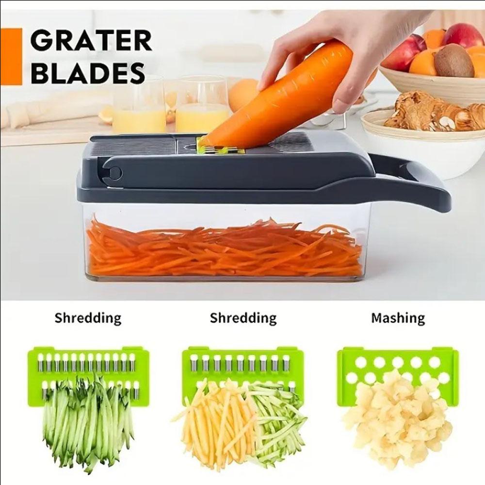 Vegetable Chopper Cutter Mandoline Slicer Cheese Grater - Food Onion Salad Veggie Chopper With Container - Kitchen Tools Gadgets