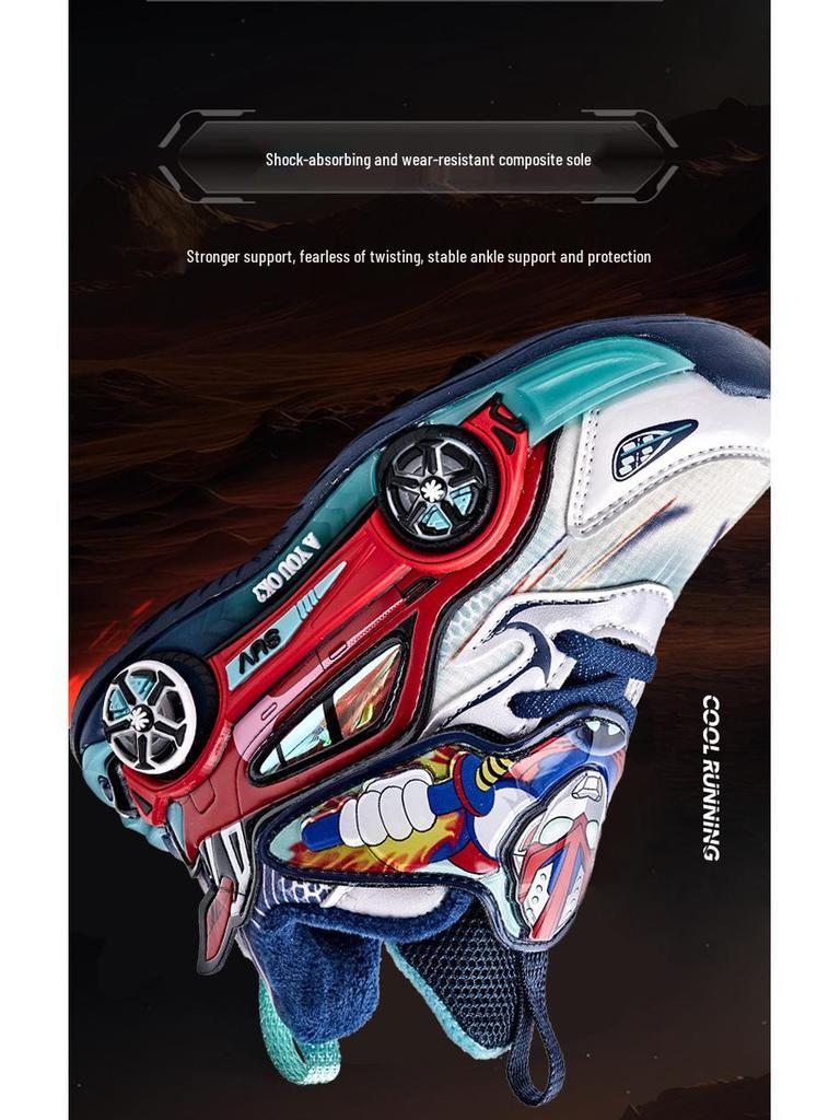 Ultraman Boys' Fleece-Lined Winter 2025 Cotton Running Shoes with Lights