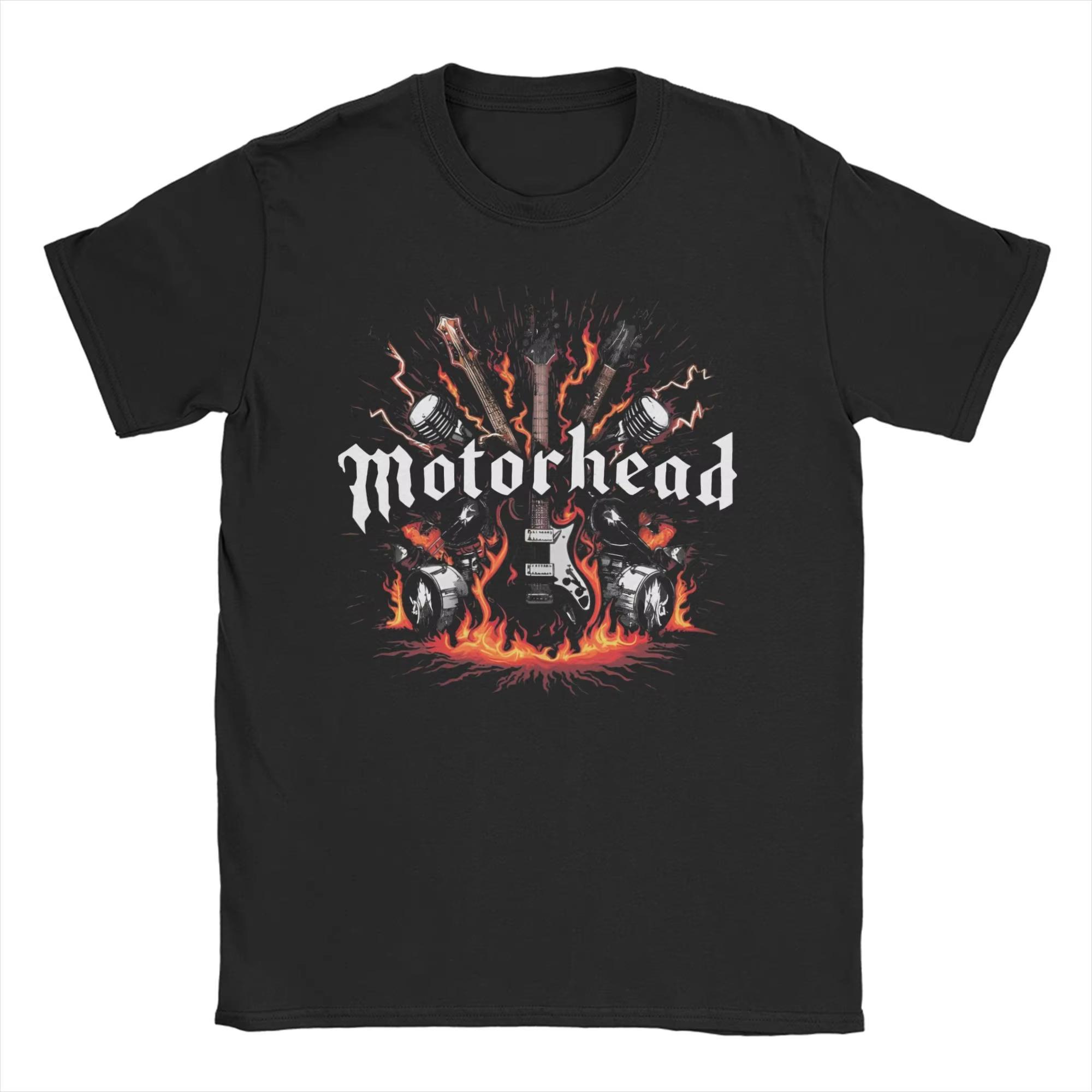

Men Women s Heavy Metal Motorhead Band T Shirt Cotton Clothes Funny Short Sleeve Crewneck Tees Printed T-Shirts 4XL