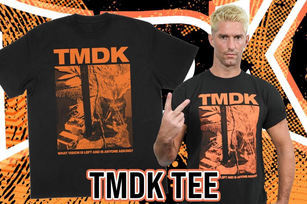 New Japan Pro-Wrestling TMDK VISION T-shirt Black x Orange Medium 6609103867
